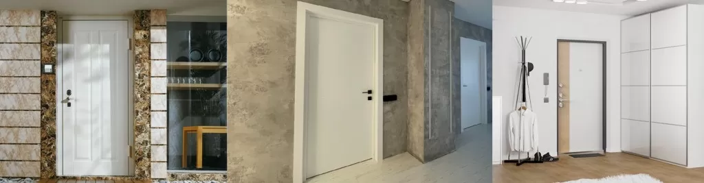 Белые выходные двери